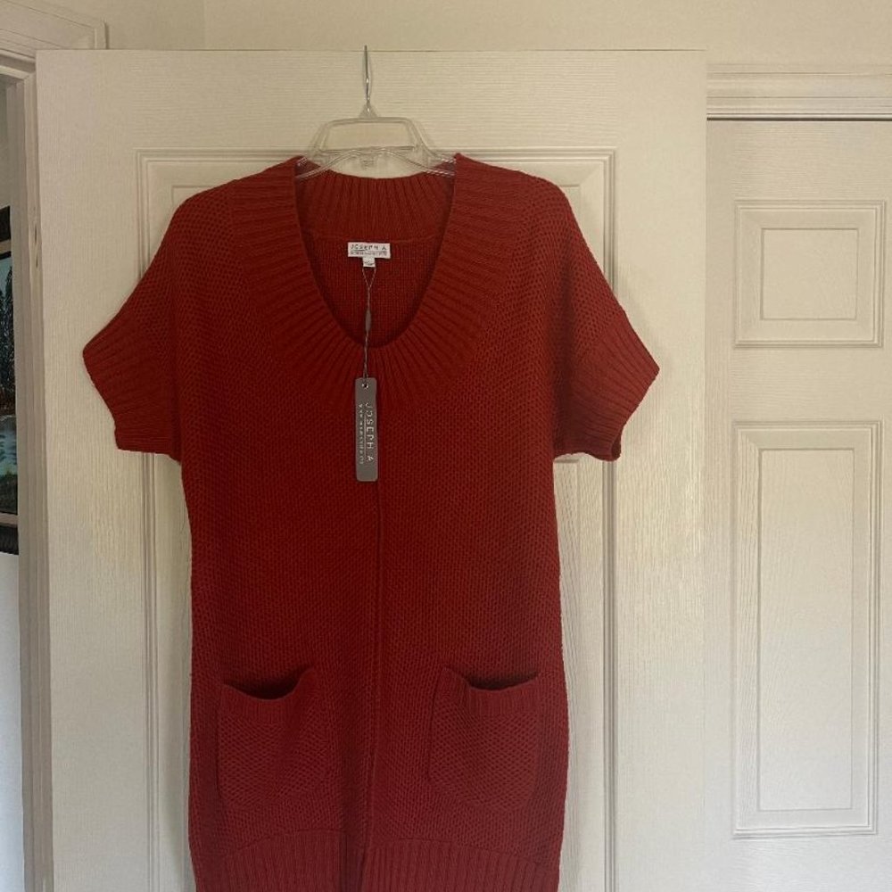 Joseph A. burnt orange tunic sweater